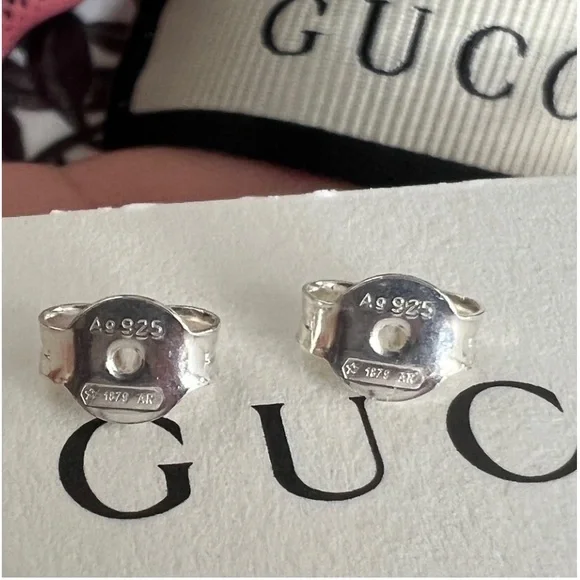 GUCCI TRADEMARK Sterling silver butterflies 🦋 earrings - Picture 14 of 15